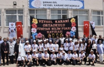 Veysel Karani Ortaokulunda 4006 Bilim Fuarı düzenlendi