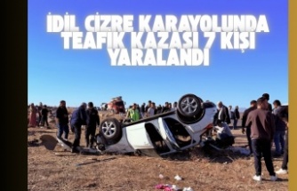 İdil Cizre karayolunda trafik kazası 7 kişi yaralandı