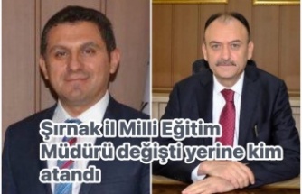 Şırnak İl Milli Eğitim Müdürlüğünde görev değişikliği
