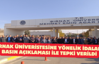 Şırnak Üniversitesine yönelik idalara basın açıklaması ile tepki verildi