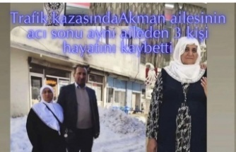 Trafik kazası 3 ölü 2 kişi yaralandı