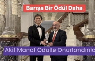 Dünyaca Ünlü Yazar Akif Manaf’a Yeni Barış Ödülü