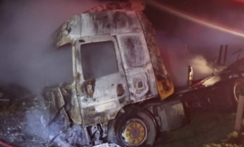 İdil’de TIR alev aldı