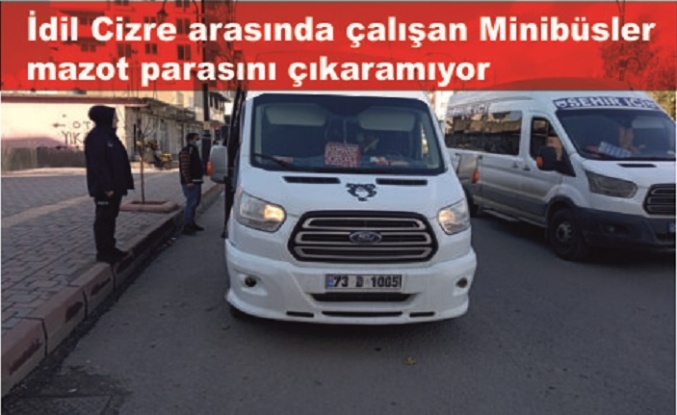 Kriz Cizre İdil arasında çalışan minibüs durağını vurdu