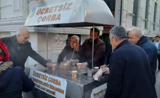 Hergün 500 kişi bedava çorba ikramı