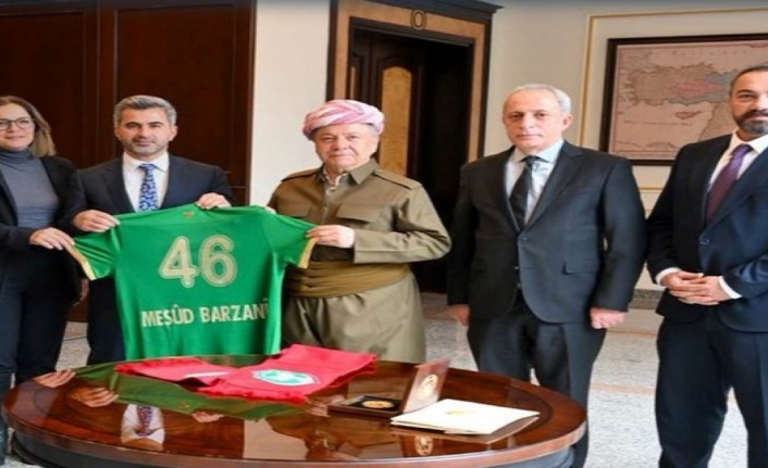 Amed Spor yönetimi Mesut Barzani’yi ziyaret etti